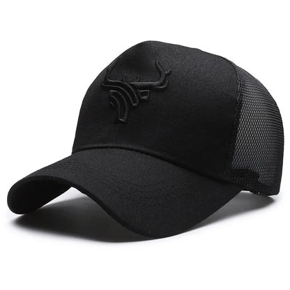 Unisex Animal Antlers Embroidery Baseball Net Caps Spring and Summer Outdoor Adjustable Casual Hats Sunscreen Hat