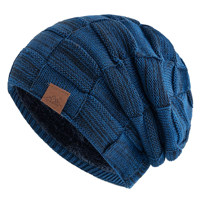 Hot Sale Women Winter Hats Fashion Slouchy Warm Beanie Female UP POSITIVE Brand Multicolor Mixing Color Design Streetwear Cap