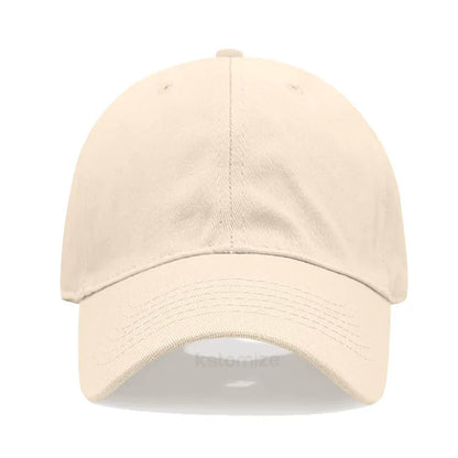 Custom Text Logo Embroidery Vintage Washed Cotton Baseball Cap Fashion Women Men Hat Sport Visors Snapback Cap Sun Hat