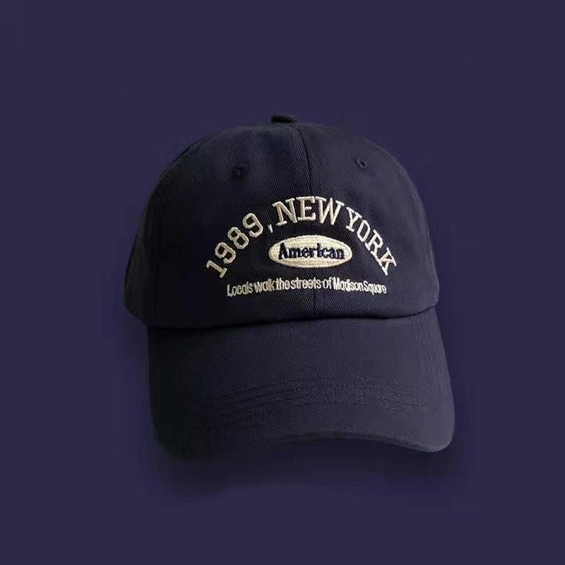 Unisex Korean Retro Baseball Cap Embroidered Letter Casual Street Style Hat