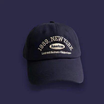 Unisex Korean Retro Baseball Cap Embroidered Letter Casual Street Style Hat