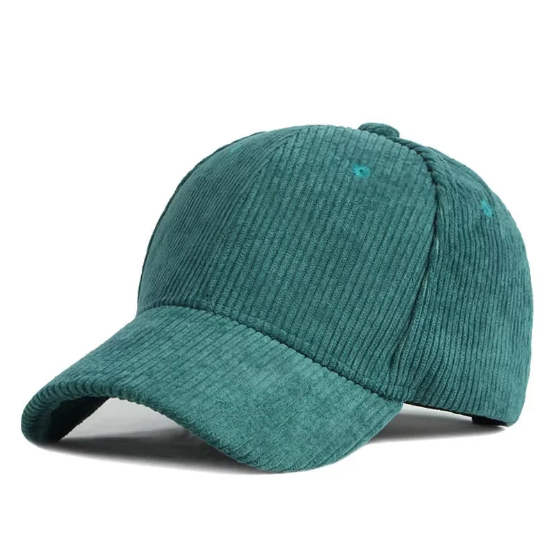 Corduroy Baseball Cap – Korean Style Curved Brim Streetwear Hat