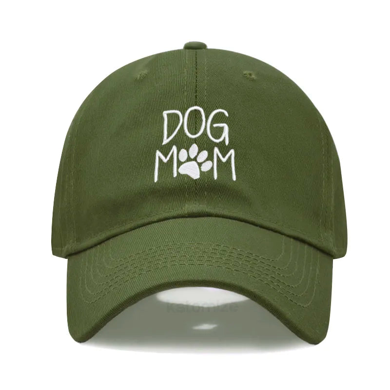 Dog Mom Embroidered Baseball Cap for Women Men Fashion Adjustable Soft Cotton Dad Hat Unisex Classic Golf Caps