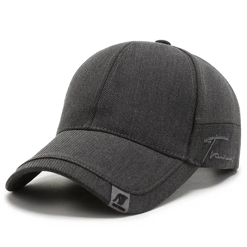 Men’s Korean Black Baseball Cap Casual Outdoor Sunshade Simple Versatile Hat