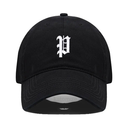Old English Letter A-Z Embroider Baseball Cap For Men Womne High Quality Soft Cotton Fashion Team Sport Visors Snapback Caps