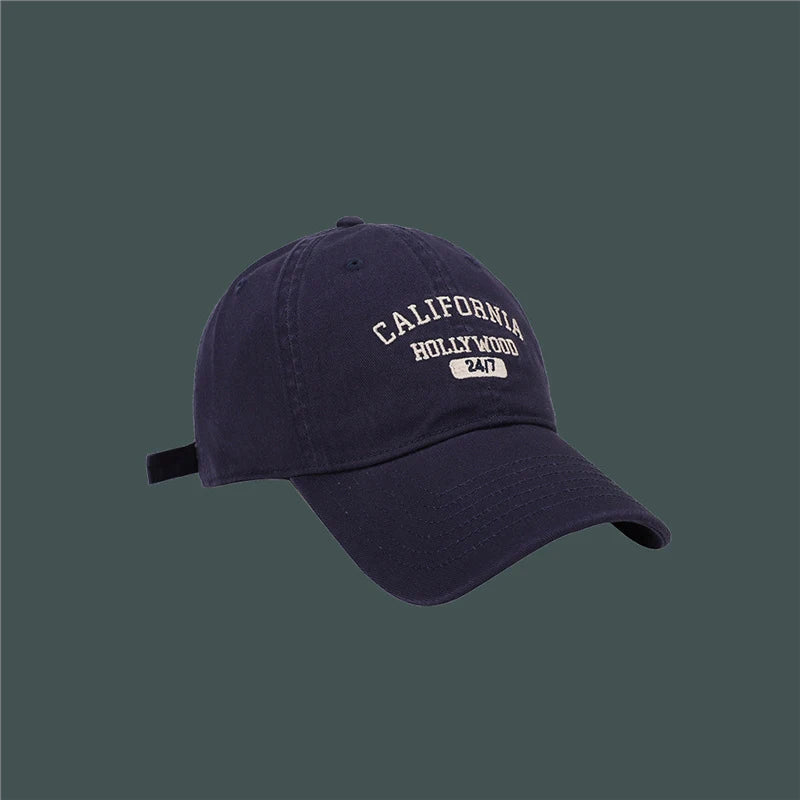 Unisex Retro Letter Embroidery Baseball Cap – Cotton Snapback Sport Visor Streetwear Hip Hop Hat
