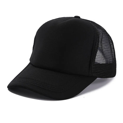 50 Color Unisex SummerTrucker Hat For Adult Net Baseball Cap Men Women Polyester Blank Mesh Adjustable Sun Hat Visor