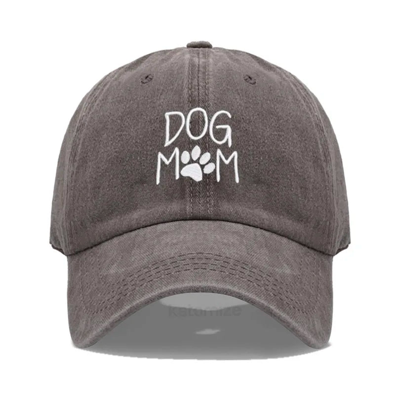 Dog Mom Embroidered Baseball Cap for Women Men Fashion Adjustable Soft Cotton Dad Hat Unisex Classic Golf Caps
