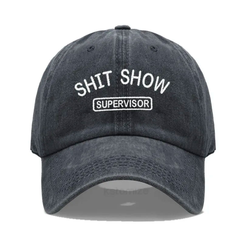 Men's Baseball Cap Women's Sport Golf Caps for Man Washed Cotton SHIT SHOW SUPERVISOR Embroidery Dad Hat Sun Hats Dropshipping