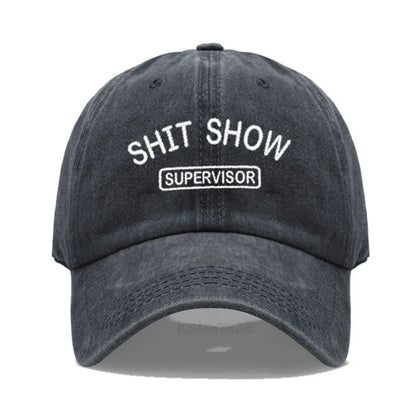 Men's Baseball Cap Women's Sport Golf Caps for Man Washed Cotton SHIT SHOW SUPERVISOR Embroidery Dad Hat Sun Hats Dropshipping