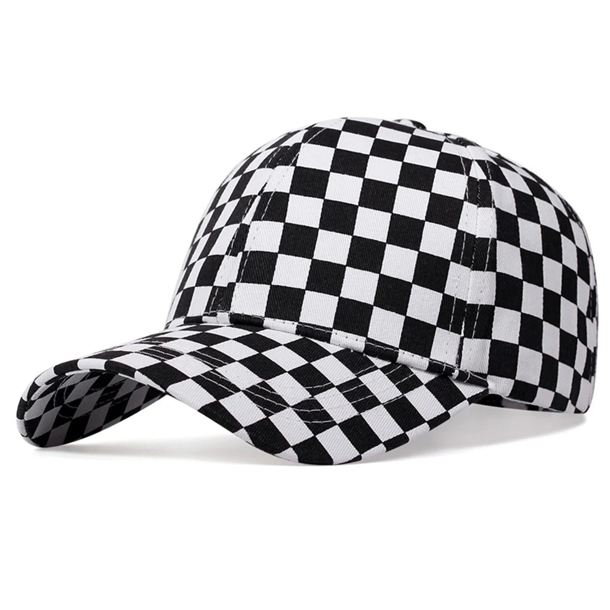 Unisex Small Grid Printing Baseball Caps Spring and Autumn Outdoor Adjustable Casual Hats Sunscreen Hat