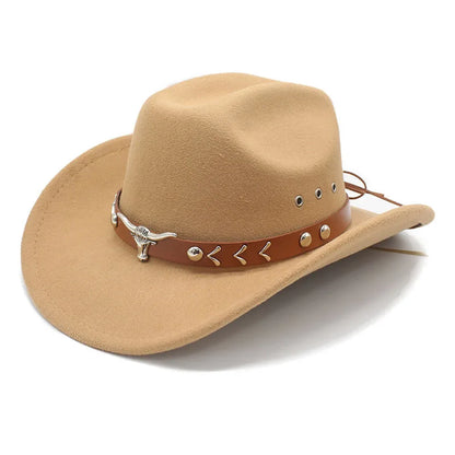 Vintage Cross-border Western Cowboy Hat Big-edge Gentleman Cowgirl Jazz Hats Holidays Party Cosplay Cap Sombrero Hombre
