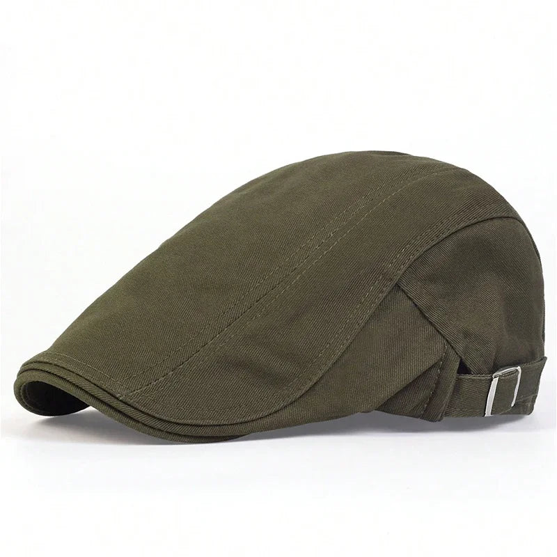 Men Light Board Solid Color Berets Newsboy Caps Hip Hop British Painters Hats Spring and Summer Adjustable Flat Cap