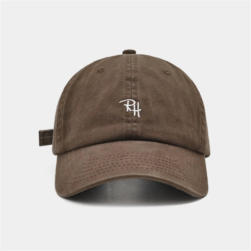 Unisex RH Letter Embroidery Baseball Cap – Adjustable Summer Streetwear Hip Hop Trucker Hat