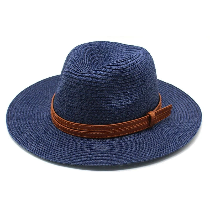 Beach Hats for Men and Women Beach Outdoor Sun Protection Visors Sun Hats Jazz Straw Hat
