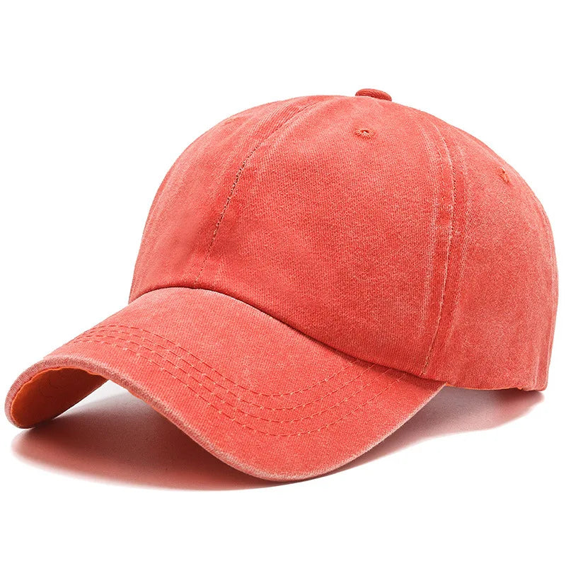 Baseball Cap Women Men Unisex Washed Cotton Adjustable Solid Color Couple Cap Vintage Dad Hat Snapback Outdoor Sport Trucker Cap