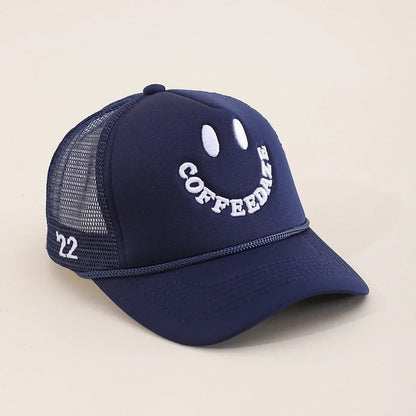 Fashionable Embroidered Baseball Hat Five Star Color blocked Mesh Breathable Summer Duck Tongue Hat Versatile Sunshade Truck Hat