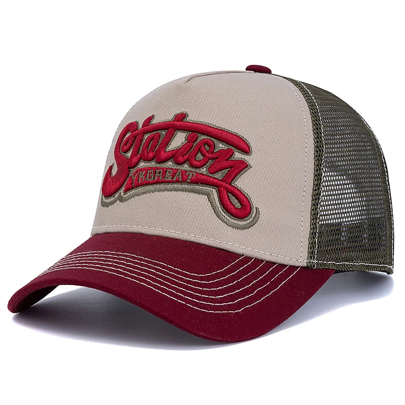 New Style Unisex  Baseball Cap Classic YKGREAT Letter Pattern Mesh Cap Men And Women Breathable Streetwear Summer Trucker Hat