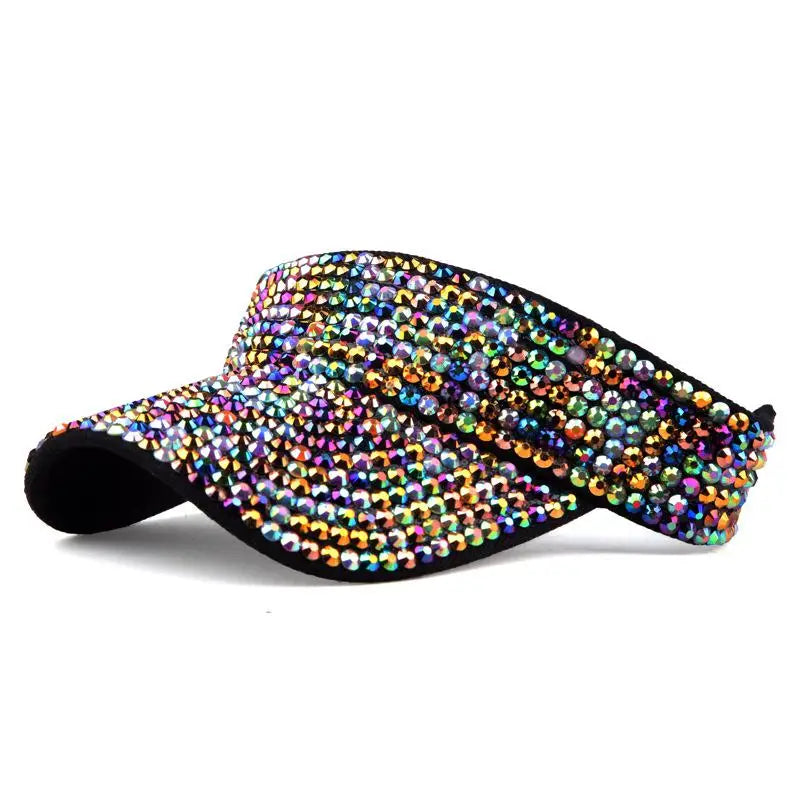 Sparkling Rhinestone Baseball Cap Women's Korean Summer Hat Sun Visor Adjustable Outdoor Sports Beach Sun Hats Lady Accessories