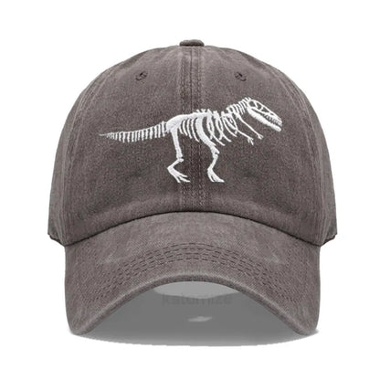 Cotton Baseball Cap for Men Women Unisex Embroidery Dinosaur Tyrannosaurus Rex Dad Hat Protection Outdoor Sports Golf Caps
