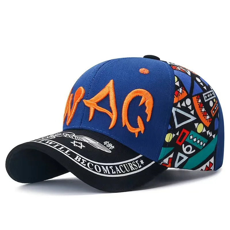 New Printed Embroidered Outdoor Hat, Suitable for Men and Women, Spring and Summer Baseball Cap, Casual and Fashionable