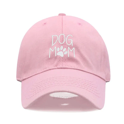 Dog Mom Embroidered Baseball Cap for Women Men Fashion Adjustable Soft Cotton Dad Hat Unisex Classic Golf Caps