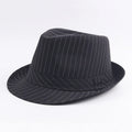 Spring and Autumn British Black and White Striped Cloth Jazz Fedoras  Men's New Casual Versatile Couple Sunshade Hat Outdoor