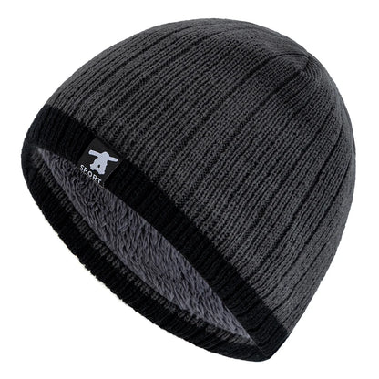 New Style Unisex Winter Hats Cap Plush Fur Lined Warm Streetwear Beanies For Man Woman Casual Winter Skiing Cap Knitted Hats