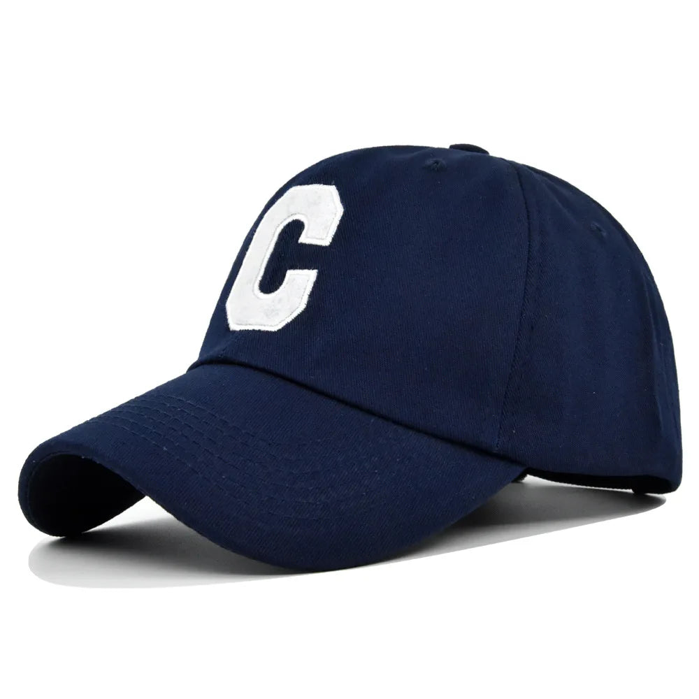 Fashion Baseball Cap Unisex C Letter Summer Sun Hat Women 100% Cotton Visor Hats Men Embroidered Bone Snapback Cap gorras