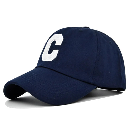 Fashion Baseball Cap Unisex C Letter Summer Sun Hat Women 100% Cotton Visor Hats Men Embroidered Bone Snapback Cap gorras