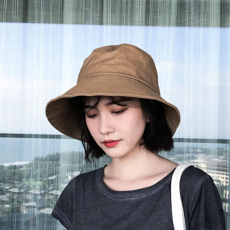 Women’s Summer Bucket Hat – Wide Brim Cotton Sun Hat, Foldable & Portable
