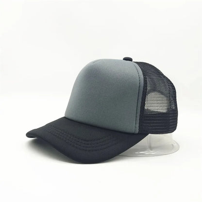 1 Piece Summer Trucker Hat Men Women Net Polyester Baseball Cap Blank Mesh Dad Hats Adjustable Sun Hat Visor