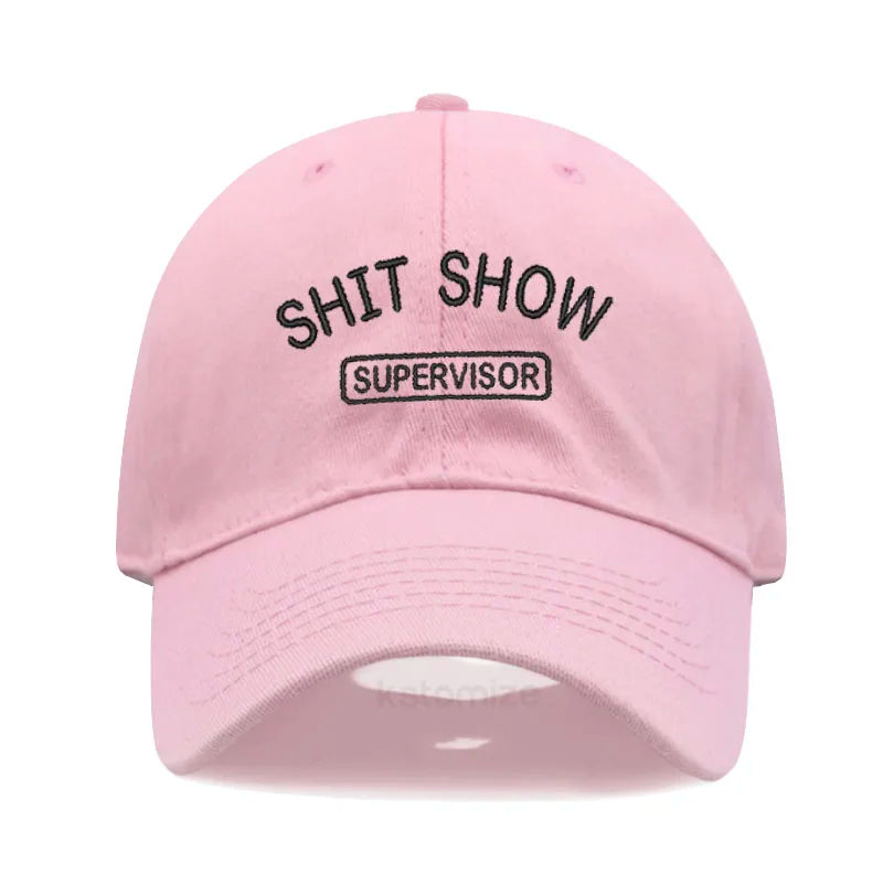 Men's Baseball Cap Women's Sport Golf Caps for Man Washed Cotton SHIT SHOW SUPERVISOR Embroidery Dad Hat Sun Hats Dropshipping