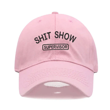 Men's Baseball Cap Women's Sport Golf Caps for Man Washed Cotton SHIT SHOW SUPERVISOR Embroidery Dad Hat Sun Hats Dropshipping