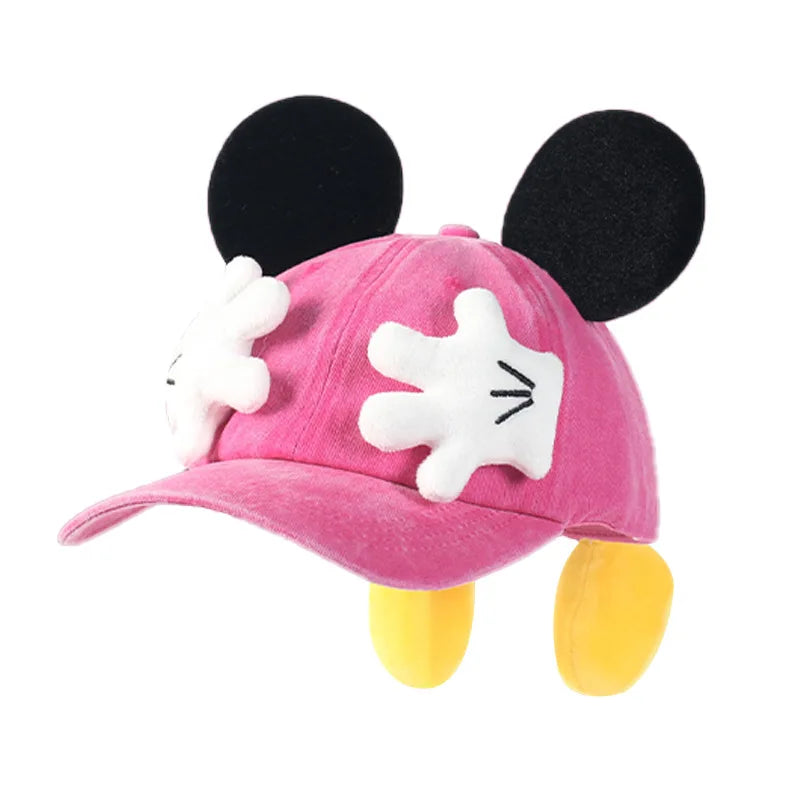 Cute Cartoon Mouse Ears Baseball Cap Girls Outdoor Fashion Duckbill Hat Y2K Hip Hop Sunscreen Sunshade Trendy Caps Women