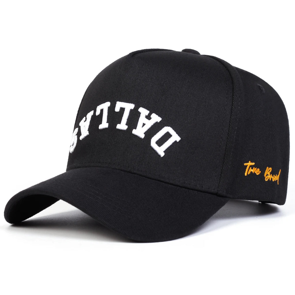 Unisex DALLAS Letter Embroidery Baseball Caps Spring and Autumn Outdoor Adjustable Casual Hats Hip Hop Hat Sunscreen Hat