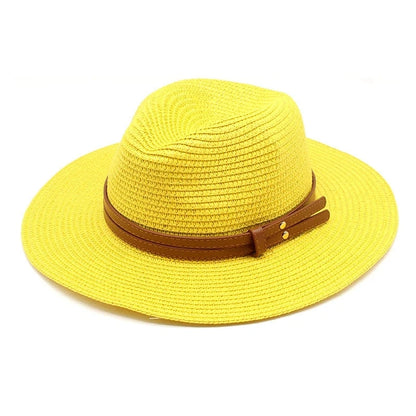 Beach Hats for Men and Women Beach Outdoor Sun Protection Visors Sun Hats Jazz Straw Hat