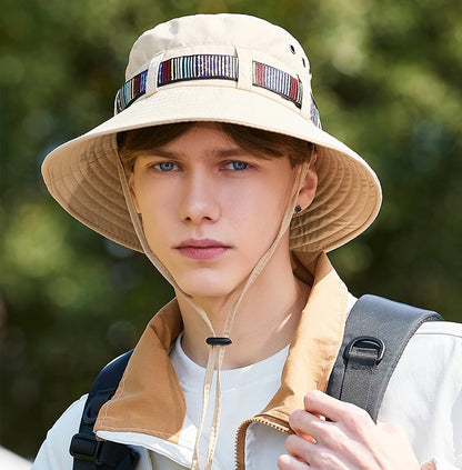 Quick-Dry Breathable Sun Hats with UPF Protection - Adjustable Drawstring Bucket Hat for Outdoor Adventures - Ideal for Hiking,