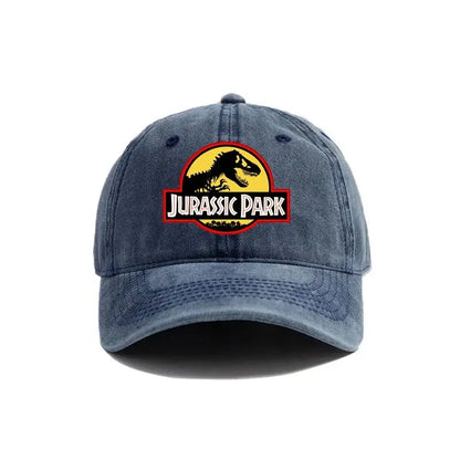 Jurassic Park Baseball Cap Distressed Hats Cap Dinosaur Men Retro Outdoor Summer Adjustable Hat Casual Versatile Sun Protection