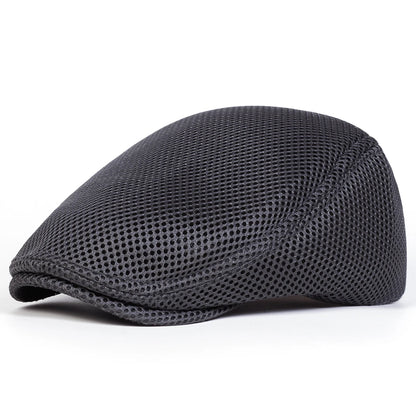 Men Mesh Breathability Newsboy Caps British Painters Hats Spring and Summer Flat Cap Hip Hop Berets
