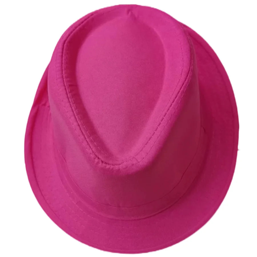 Summer Solid Bright Color Sun Hat British Jazz Hat Top Hat Men's Top Hat Winter Middle-aged and Elderly Jazz Warm Hat Fedora Hat