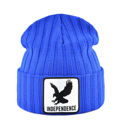 Knitted Skullies Beanie With Animals Patch Men Women Outdoor Casual Sport Hats Autumn Winter Solid Color Hip Hop Beanies