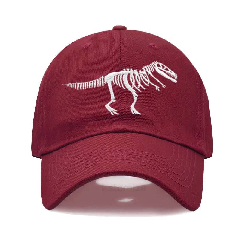 Cotton Baseball Cap for Men Women Unisex Embroidery Dinosaur Tyrannosaurus Rex Dad Hat Protection Outdoor Sports Golf Caps