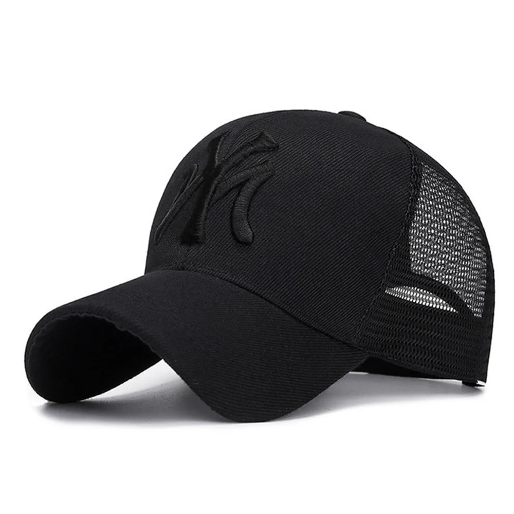 Unisex Letter Embroidery Baseball Cap – Cotton Snapback Trucker Visor Sun Hat