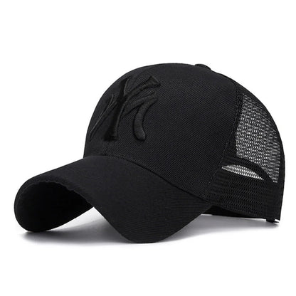Unisex Letter Embroidery Baseball Cap – Cotton Snapback Trucker Visor Sun Hat