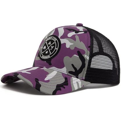 Unisex Mesh Snapback Cap – “ENJOY LIFE” Letter Patch Breathable Summer Trucker Hat
