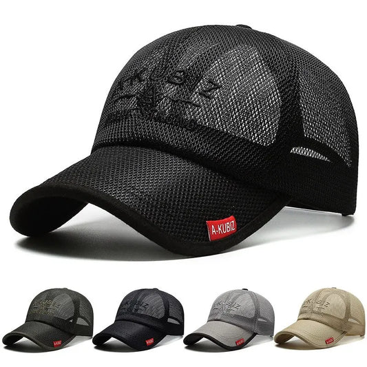 Unisex Mesh Baseball Cap Breathable Embroidered Summer Outdoor Sun Protection Hat