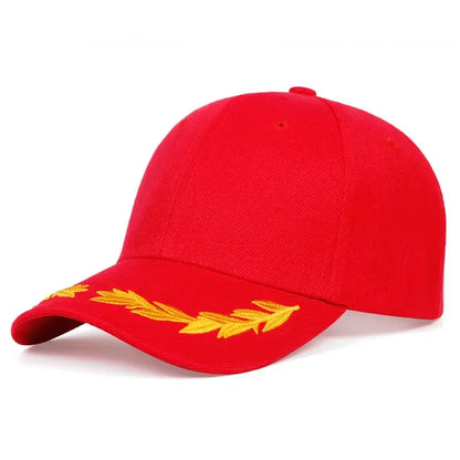 Unisex Wheat Ear Embroidery Baseball Caps Spring and Autumn Outdoor Adjustable Casual Hats Hip Hop Hat Sunscreen Hat