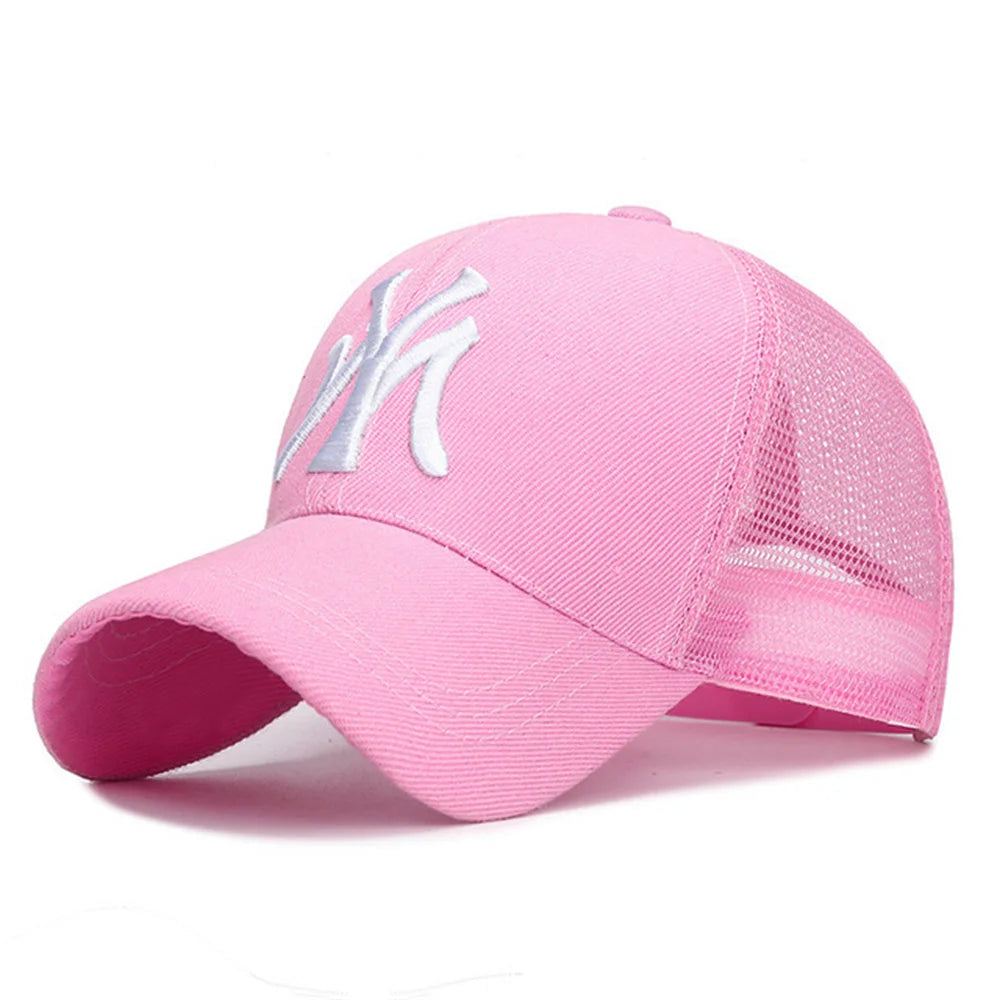 Unisex Letter Embroidery Baseball Cap – Cotton Snapback Trucker Visor Sun Hat