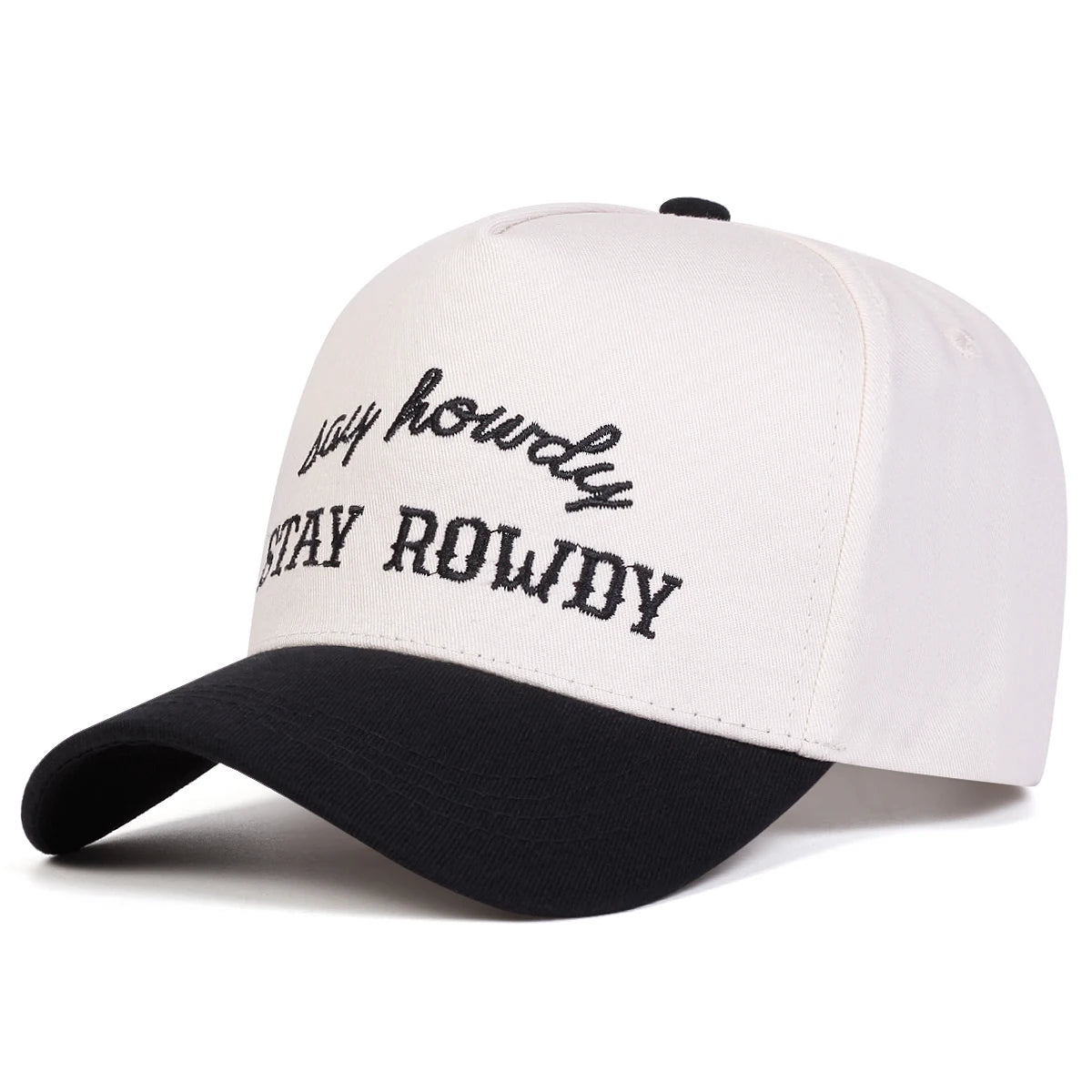 Unisex STAY ROWDY Letter Embroidery Baseball Caps Spring and Autumn Outdoor Adjustable Casual Hats Hip Hop Hat Sunscreen Hat